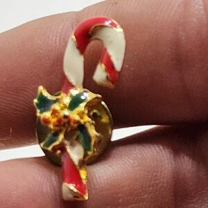 Vtg candy cane Christmas pin
